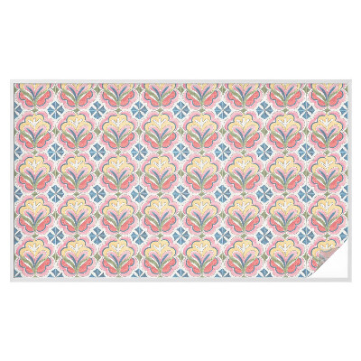 Mleczna naklejka na okno Kwiatowe wzory