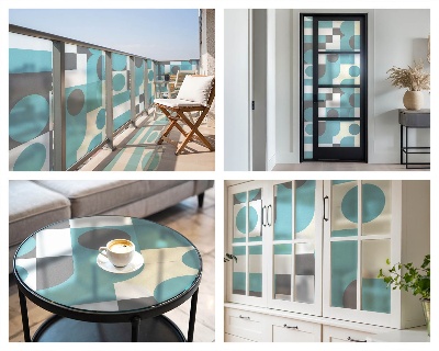 Naklejka na okno dająca prywatność Geometryczne wzory