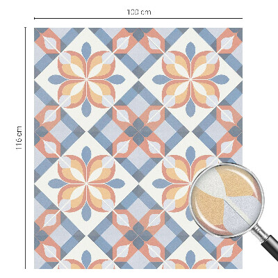 Naklejka na okno mleczna witraż Kolorowa symetria