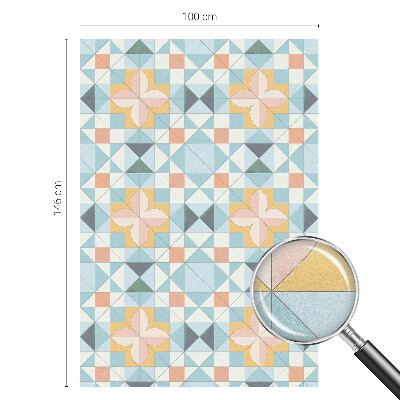 Folia okienna zapewniająca prywatność Kolorowa geometria