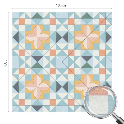 Folia okienna zapewniająca prywatność Kolorowa geometria