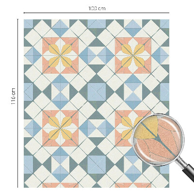 Naklejka na okno dająca prywatność Kolorowa symetria