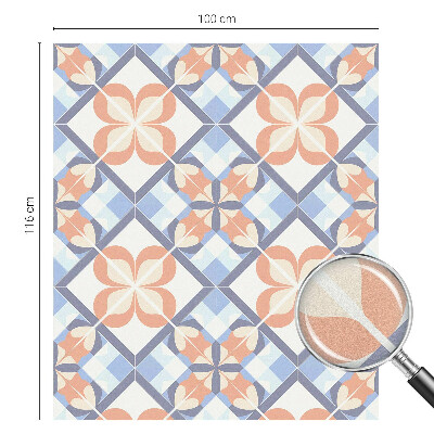 Mleczna naklejka na okno Kwiatowy wzór