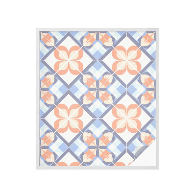 Mleczna naklejka na okno Kwiatowy wzór