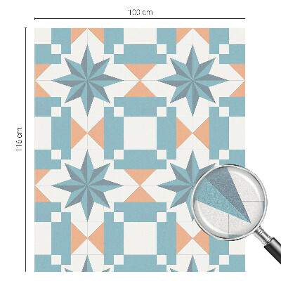 Naklejka na okno mleczna witraż Niebieskie gwiazdy