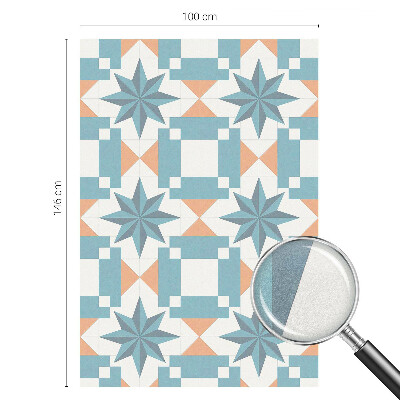 Naklejka na okno mleczna witraż Niebieskie gwiazdy