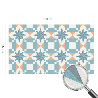 Naklejka na okno mleczna witraż Niebieskie gwiazdy