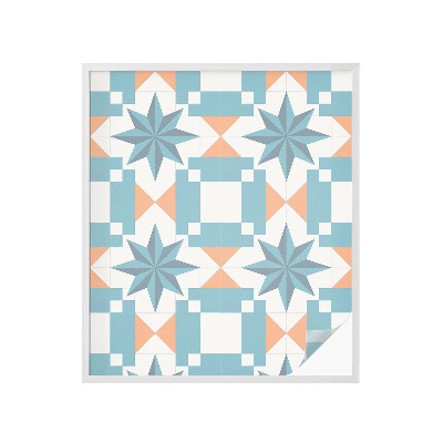 Naklejka na okno mleczna witraż Niebieskie gwiazdy