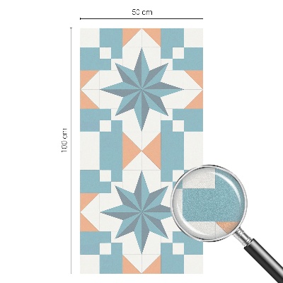 Naklejka na okno mleczna witraż Niebieskie gwiazdy