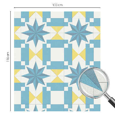 Folia okienna zapewniająca prywatność Niebieskie gwiazdy