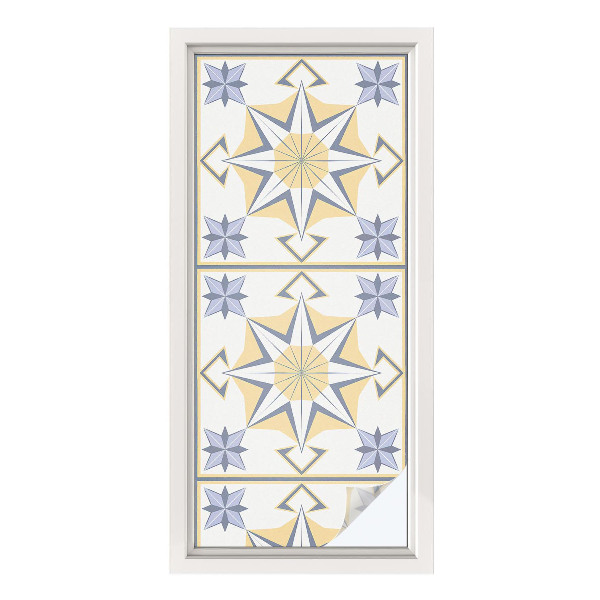 Naklejka na okno mleczna witraż Gwiazdy geometryczne