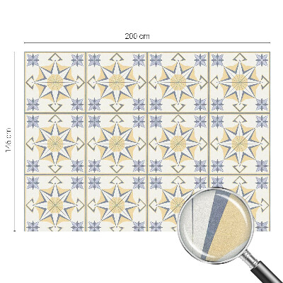 Naklejka na okno mleczna witraż Gwiazdy geometryczne