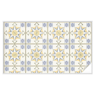 Naklejka na okno mleczna witraż Gwiazdy geometryczne