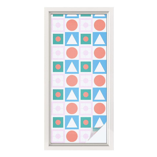 Mleczna naklejka na okno Abstrakcyjne wzory