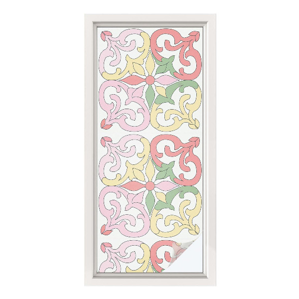 Folia okienna zapewniająca prywatność Kwiatowe ornamenty