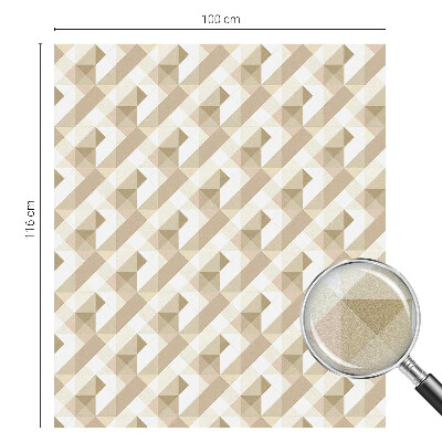 Mleczna naklejka na okno Trójkątne wzory