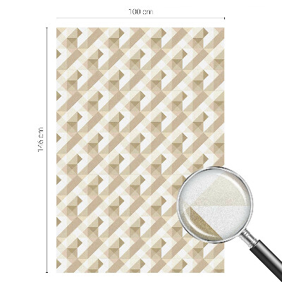 Mleczna naklejka na okno Trójkątne wzory