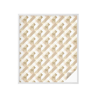 Mleczna naklejka na okno Trójkątne wzory