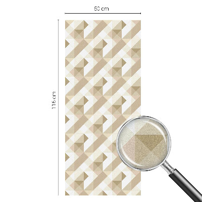 Mleczna naklejka na okno Trójkątne wzory