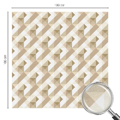 Mleczna naklejka na okno Trójkątne wzory