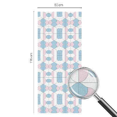 Mleczna naklejka na okno Pastelowe wzory