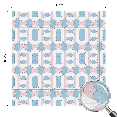 Mleczna naklejka na okno Pastelowe wzory