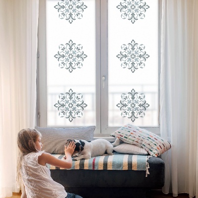 Mleczna naklejka na okno Klasyczny ornament