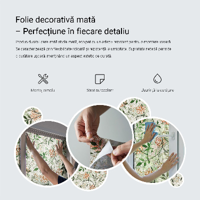 Folia dekoracyjna na okna Kwiatowa symetria