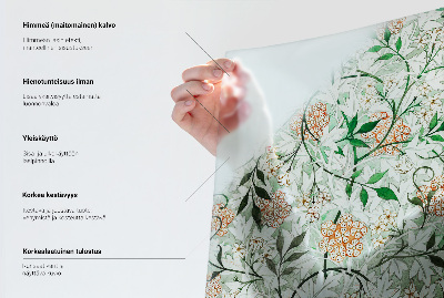 Mleczna naklejka na okno Florystyczna mandala