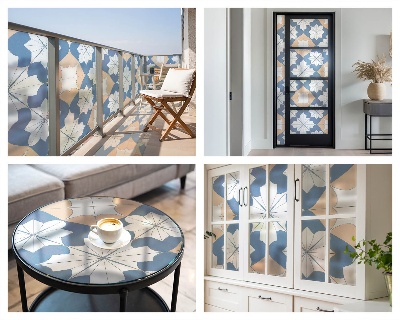 Naklejka na okno dająca prywatność Symetryczne wzory