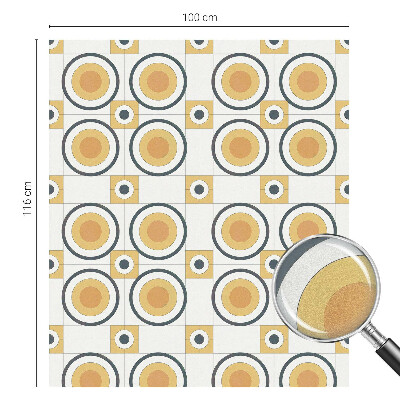 Folia okienna zapewniająca prywatność Retro okręgi