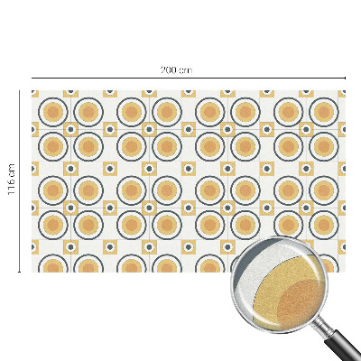 Folia okienna zapewniająca prywatność Retro okręgi