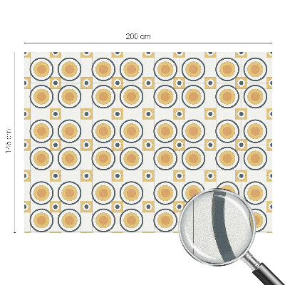 Folia okienna zapewniająca prywatność Retro okręgi