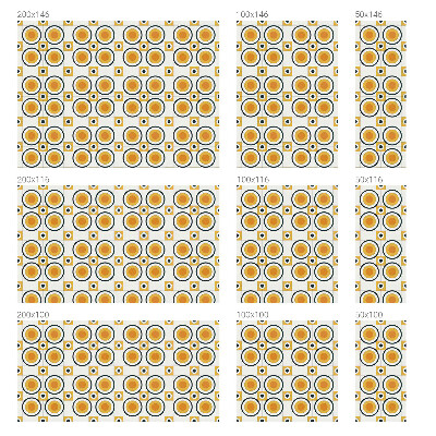 Folia okienna zapewniająca prywatność Retro okręgi