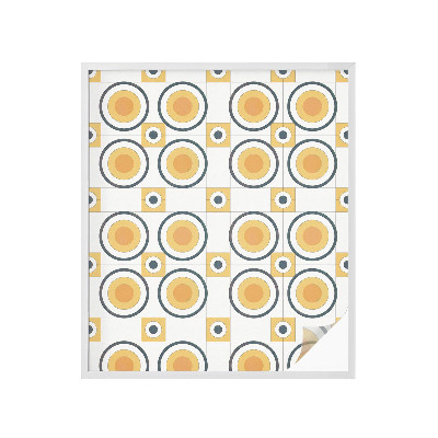 Folia okienna zapewniająca prywatność Retro okręgi