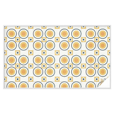 Folia okienna zapewniająca prywatność Retro okręgi