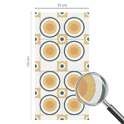 Folia okienna zapewniająca prywatność Retro okręgi