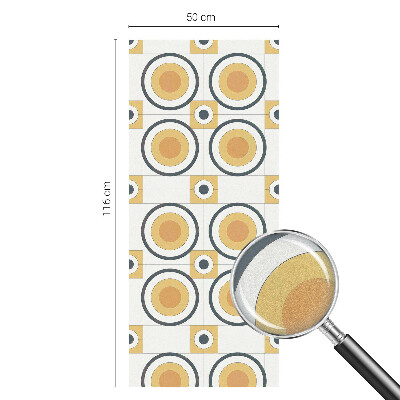 Folia okienna zapewniająca prywatność Retro okręgi
