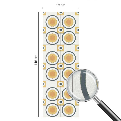 Folia okienna zapewniająca prywatność Retro okręgi
