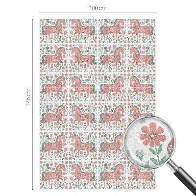 Folia okienna zapewniająca prywatność Kolorowe konie