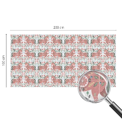 Folia okienna zapewniająca prywatność Kolorowe konie