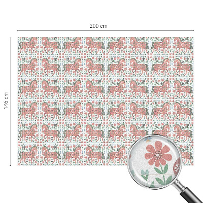 Folia okienna zapewniająca prywatność Kolorowe konie