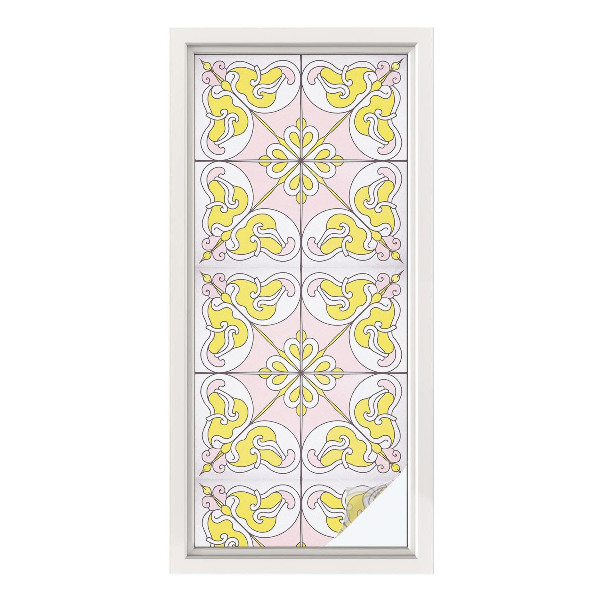 Folia dekoracyjna na okna Abstrakcyjne kwiaty