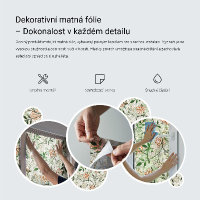 Folia dekoracyjna na okna Abstrakcyjne kwiaty