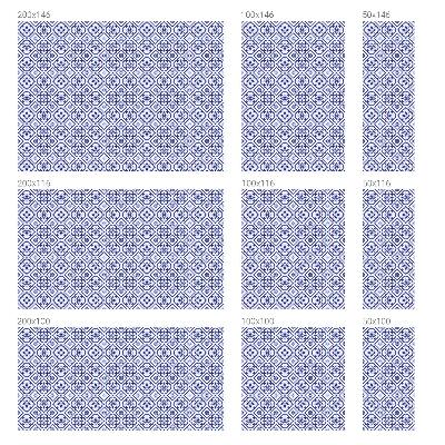 Mleczna naklejka na okno Niebieskie kafelki