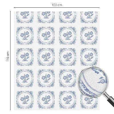 Naklejka na okno mleczna witraż Delikatne kwiaty