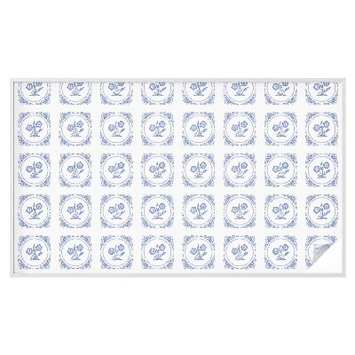 Naklejka na okno mleczna witraż Delikatne kwiaty