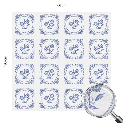 Naklejka na okno mleczna witraż Delikatne kwiaty