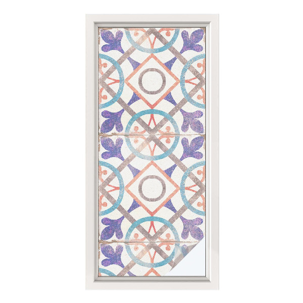 Folia dekoracyjna na okna Kolorowe mozaiki