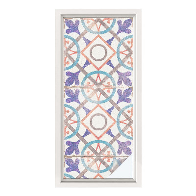 Folia dekoracyjna na okna Kolorowe mozaiki